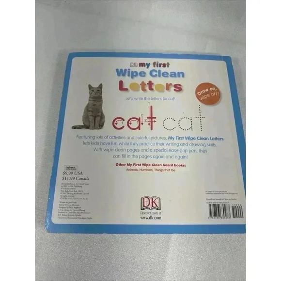 DK My First Wipe Clean Letters Board Book‎ 2007 Good Used Condition - Picture 2 of 7